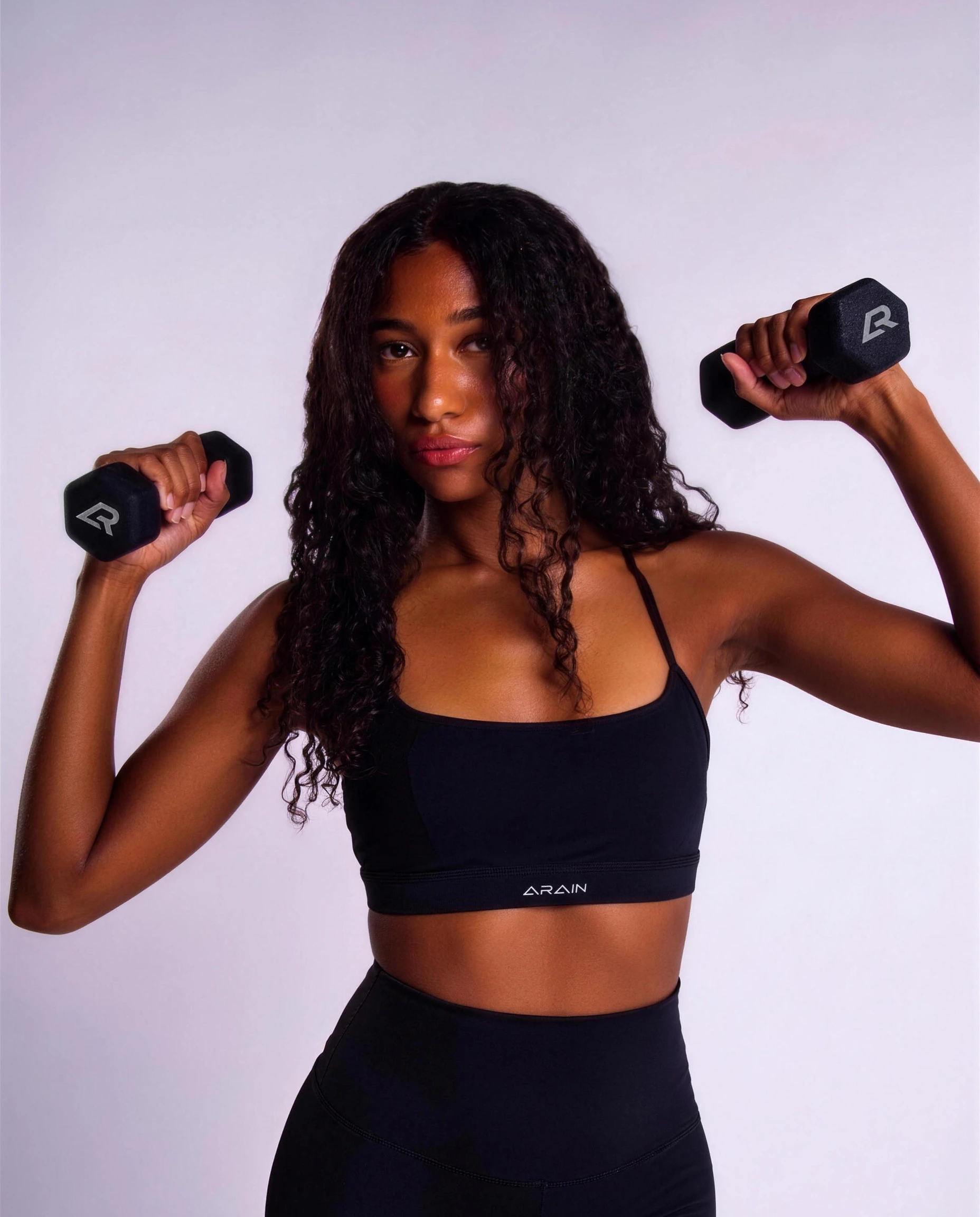 ARAIN Aurelia X-Back Bra in Black, back view