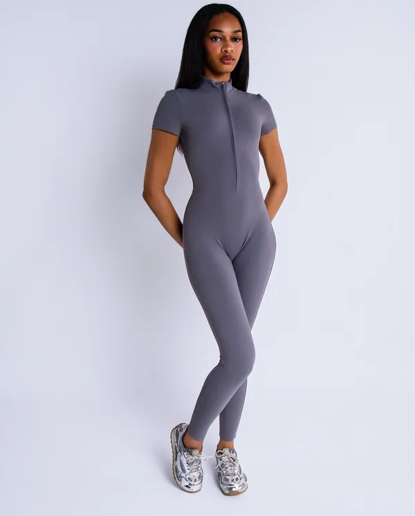 Solace Short-Sleeve Zip Jumpsuit